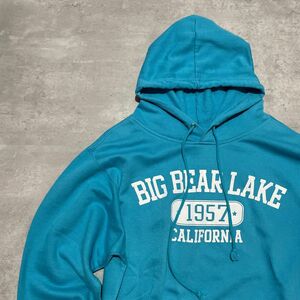 ヴィンテージ古着　MV SPORTS スウェットパーカー BIG BEARLAKE スカイブルー S