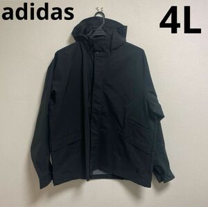 adidas ブラックコーチジャケット　3XL 4L