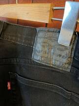 ブラックジーンズ スリム　ジーパ　デニムパンツ　30インチ リーバイス Levi's アメリカ古着_画像3