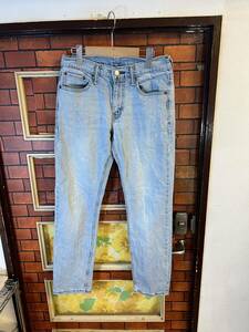 ジーンズ Gパン ジーパン スキニー スリム デニムパンツ　Levi s リーバイス 511 ストレッチ　ウエスト76 ブリーチ系　アメリカ古着