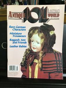 1996年１,２月号 ANTIQUE DOLL WORLD 英語版　アンティークドール情報誌／ジャーマン・キャラクター、アンとアンディ、ベビー　長期保管品