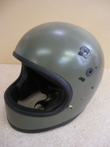 616@族ヘル イージーライダーズ VINTAGE RACER HELMET サイズ：フリー カーキ色_画像2