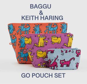 BAGGU バグー バグゥ キースヘリング　ゴー　ポーチ　セット　GO POUCH SET 旅行ポーチ　日本未入荷　新品