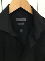 CK CALVIN KLEIN カルバンクライン 美品 コットン長袖シャツ ワイシャツ メンズL 黒 良品綺麗_画像10