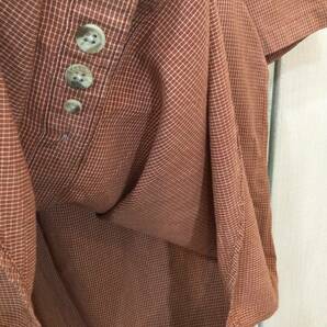 COLUMBIA コロンビア コットン半袖シャツ チェックシャツ アウトドアカジュアル 茶系 メンズL 良品綺麗の画像7