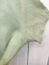 CALVIN KLEIN カルバンクライン リネンシャツ 半袖シャツ 単色無地 メンズXL 大きめ 良品_画像4