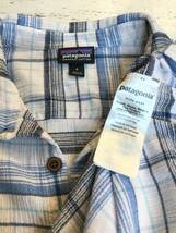 PATAGONIA パタゴニア オーガニックコットン 半袖シャツ チェックシャツ すそロゴ メンズS 良品綺麗_画像10