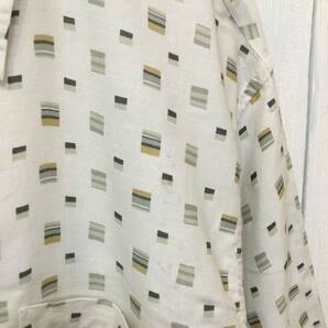 MURANO レーヨンシャツ 総柄 レーヨン 半袖シャツ アロハ ハワイアン メンズXL 大きめ 良品汚れありの画像4