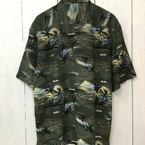 UTOPIA シルクシャツ アロハシャツ ハワイアン シルク半袖シャツ メンズL 良品の画像9