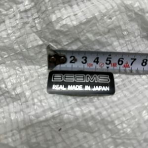 BEAMS ビームス マフラー用 純正 耐熱耐水アルミエンブレムステッカーサイレンサーに貼るタイプ