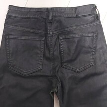 【正規品】DIESEL ディーゼルD-JOY 009DU コーティング加工ブラックスキニーデニムパンツW25 チュニジア製_画像5