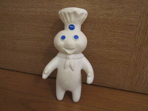 ■□ビンテージ Pillsbury Doughboy ピルズベリー　 ドゥボーイ 色やけ有　ソフビ　フィギア　アメリカン雑貨□■