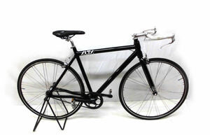 1円～ロードバイク クロスバイク 700 黒色 中古自転車 3214