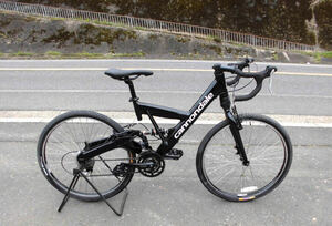 1円～cannondale クロスバイク MTB SHIMANO 24速 タイヤ新しい 26インチ 黒色 3250