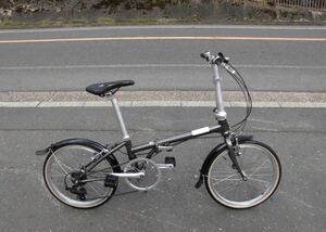 1円～DAHON 折り畳み自転車 Boardwalk D7 SHIMANO 7速 20インチ ミニベロ 小径車 グレー色 3210