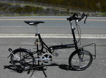 1円～BIKE FRIDAY 折り畳み自転車 9速 16インチ ミニベロ 小径車 緑色 3242_画像1