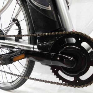 1円～GranddeuX 電動自転車 新しいリチウムバッテリー 24V 10Ah SHIMANO 7速 シルバー色 Rakusuku 動作確認済 3230の画像7