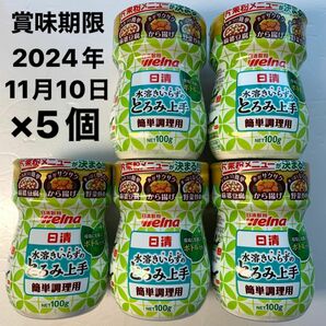 日清製粉ウェルナ　水溶きいらずのとろみ上手 100g×5個　賞味期限2024年11月10日×5個　300円×5=1500円のお品