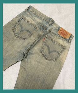 191◆Levi's リーバイス◆色落ち抜群 501 ユーズド加工 デニム ジーンズ W32L32