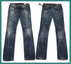 527*DIESEL diesel *LOWKY color .. damage processing stretch Denim jeans W25L32