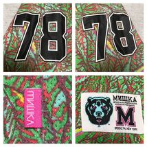 522◆MISHKA ミシカ◆DEATH 78ナンバリングプリント リーフ総柄 半袖 Tシャツ ゲームシャツ M_画像6