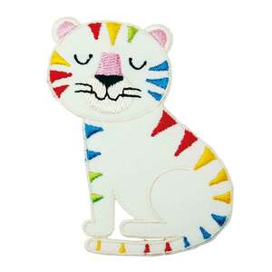 アイロンワッペン 猫 ネコ CAT 動物 かわいい キャラクター 中サイズ デザイン 簡単貼り付け アップリケ 刺繍 裁縫 