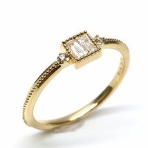 agete(アガット)◆K18 天然ダイヤモンドリング◆A 約1.6g 9号 diamond ring 指輪 EA5/EA5_画像1
