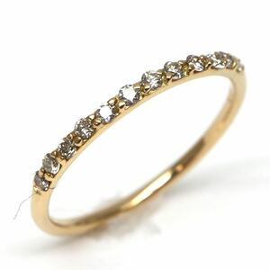 AHKAH(アーカー)◆K18 天然ダイヤモンドリング◆A 約0.9g 8号 0.12ct diamond ring 指輪 DH0/DH0