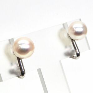 美品!!◆K14 アコヤ本真珠イヤリング◆A 約2.9g パール pearl ジュエリー earring DD8/DE0の画像3