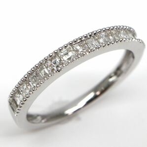 GSTV(ジーエスティーヴィー）◆K18 天然ダイヤモンドハーフエタニティリング◆A 約2.5g 14号 0.45ct diamond ring 指輪 EB5/EB5の画像1