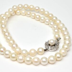 ◆アコヤ本真珠ネックレス③◆M 約28.9g 約43.0cm 6.5-7.0mm珠 pearl パール jewelry necklace ジュエリー DC0/DC0