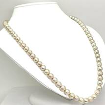 大珠!!◆アコヤ本真珠ロングネックレス/27◆M 約59.3g 約61.0cm 8.0-8.5mm珠 pearl パール jewelry necklace ジュエリー EA5/EC0_画像3