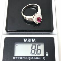 ソ付!JEWELRY MAKI(ジュエリーマキ)◆Pt850 天然ダイヤモンド/天然ルビーリング◆M 約8.6g 12号 ruby diamond ジュエリー ring指輪 EE3/EE3_画像10