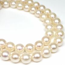 ◆アコヤ本真珠パーツ③◆M 約25.2g 約38.0cm 6.5-7.0mm珠 pearl パール jewelry necklace ジュエリー DE0/DI0_画像1