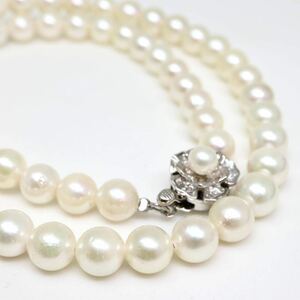 ◆アコヤ本真珠ネックレス◆M● 28.8g 43.0cm 6.5-7.0mm 真珠 パール pearl ジュエリーjewelry necklace DH0/EB0