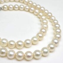 ◆アコヤ本真珠ネックレス◆M● 19.1g 40.0cm 5.5-6.0mm 真珠 パール pearl ジュエリーjewelry necklace EA3/EA3_画像4