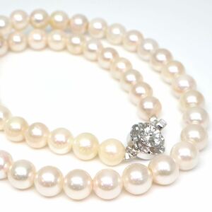 ◆アコヤ本真珠ネックレス/ 5 ◆M 約36.3g 約42.0cm 7.5-8.0mm珠 pearl パール jewelry necklace ジュエリー DC0/DE0