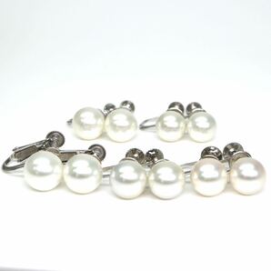 ◆K14 アコヤ本真珠 イヤリング5点おまとめ◆M 約10.3g パール pearl ジュエリー earring pierce jewelry EC0の画像2