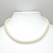 MIKIMOTO(ミキモト)高品質!!◆アコヤ本真珠ネックレス②◆M 約32.5g約43.0cm 6.5-7.0mm珠 pearl パール jewelry necklaceジュエリーDA0/EE1_画像2