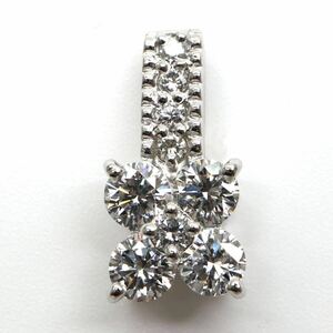 ◆Pt900 天然ダイヤモンドペンダントトップ◆M 約1.4g diamond ジュエリー necklace pendant EA4/EB1