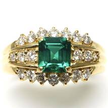 CrescentVert(クレサンベール)◆K18 エメラルド/ 天然ダイヤモンドリング◆M 約5.1g 11号 emerald diamond ジュエリー ring 指輪 ED9/EE0_画像2