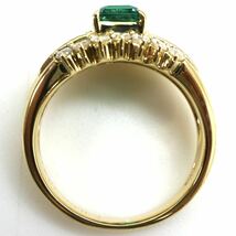 CrescentVert(クレサンベール)◆K18 エメラルド/ 天然ダイヤモンドリング◆M 約5.1g 11号 emerald diamond ジュエリー ring 指輪 ED9/EE0_画像6