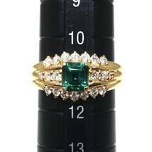 CrescentVert(クレサンベール)◆K18 エメラルド/ 天然ダイヤモンドリング◆M 約5.1g 11号 emerald diamond ジュエリー ring 指輪 ED9/EE0_画像9