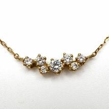 AHKAH(アーカー)◆K18 天然ダイヤモンドネックレス◆A 約0.8g 約40.0cm diamond jewelry necklace DH0/EA0_画像1