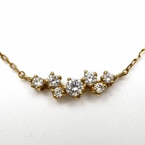 AHKAH(アーカー)◆K18 天然ダイヤモンドネックレス◆A 約0.8g 約40.0cm diamond jewelry necklace DH0/EA0