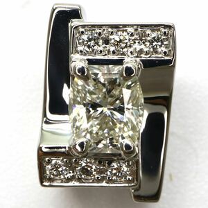 ◆Pt900 天然ダイヤモンドペンダントトップ◆A 約2.7g 0.33ct diamond ジュエリー necklace pendant EA8/EA9