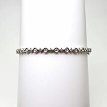 DE BEERS(デビアス)LINE(ライン)高品質!!◆K18 天然ダイヤモンド テニスブレスレット◆A 約8.4g 約17.5cm diamond bracelet EI3/FA2_画像3