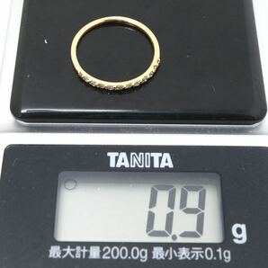 AHKAH(アーカー)◆K18 天然ダイヤモンドリング◆A 約0.9g 8号 0.12ct diamond ring 指輪 DH0/DH0の画像9