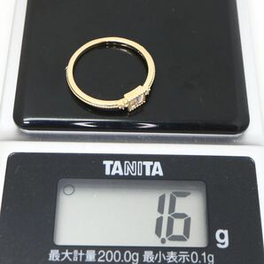 agete(アガット)◆K18 天然ダイヤモンドリング◆A 約1.6g 9号 diamond ring 指輪 EA5/EA5の画像9