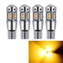 [4個セット] 爆光 T10/T16 LED キャンセラー内蔵 無極性 アンバー オレンジ 橙 12V/24V 共用 【送料210円】_画像1